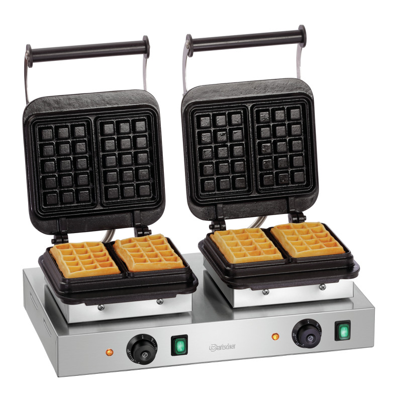 Professional Double Waffle Maker - Brussels Waffles - Bartscher Professional Double Waffle Maker - Brussels Waffles - Bartscher