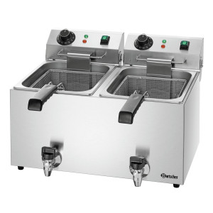 Friteza SNACK IV Plus Bartscher | Dvojna posoda, 190°C optimalno