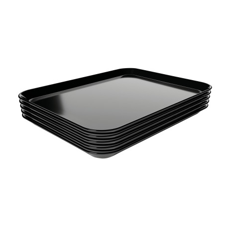 Črn predstavitveni krožnik iz melamina 210x280 mm Bartscher - Eleganca in profesionalnost v kuhinji