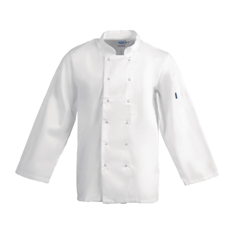 Kuhinjska delovna halja Vegas z dolgimi rokavi - bela - velikost XL - Whites Chefs Clothing - Fourniresto