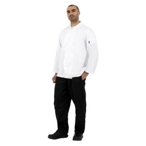 Kuhinjska delovna halja Vegas z dolgimi rokavi - bela - velikost XL - Whites Chefs Clothing - Fourniresto