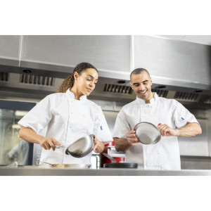 Kuhinjska obleka Vegas z mešanimi rokavi, bela - velikost XL - Whites Chefs Clothing - Fourniresto