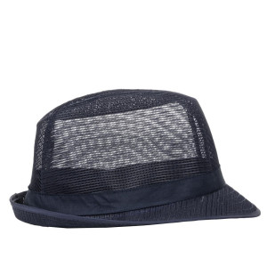 Klobuk Trilby v mornarsko modri barvi s čipko - velikost L 590 mm - FourniResto - Fourniresto
