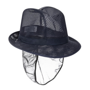 Klobuk Trilby v mornarsko modri barvi s čipko - velikost L 590 mm - FourniResto - Fourniresto