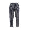 Hlače za kuhinjo unisex Baggy črne in bele črte - velikost M - Chef Works - Fourniresto
