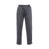 Hlače za kuhinjo unisex Baggy črne in bele črte - velikost M - Chef Works - Fourniresto
