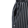 Hlače za kuhinjo unisex Baggy črne in bele črte - velikost M - Chef Works - Fourniresto