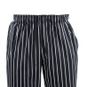 Hlače za kuhinjo unisex Baggy črne in bele črte - velikost M - Chef Works - Fourniresto