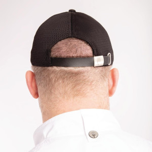 Baseball kapica Cool Vent črna z sivim robom - enotna velikost - Chef Works - Fourniresto