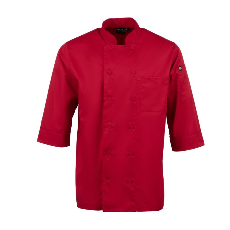 Veste De Cuisine Mixte Rouge - Taille S - Chef Works - Fourniresto Veste De Cuisine Mixte Rouge - Taille S - Chef Works - Fourniresto