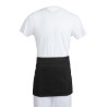 Predpasnik za natakarja, črne barve, iz poliestra in bombaža, velikosti 373 x 750 mm - Whites Chefs Clothing - Fourniresto