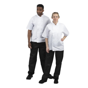 Bele kratke kuharske srajce Boston - velikost XL - Whites Chefs Clothing - Fourniresto