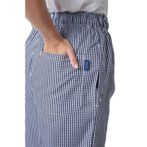 Hlače za kuharje Vegas v modrih in belih majhnih kvadratkih - velikost XL - Whites Chefs Clothing - Fourniresto