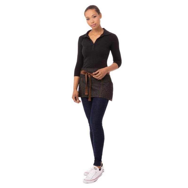 Black Memphis Cotton Lemonade Apron 585 x 305 mm - Chef Works - Fourniresto Black Memphis Cotton Lemonade Apron 585 x 305 mm - Chef Works - Fourniresto