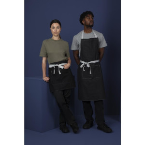 Predpasnik natakarja kratki denim črn Southside 400 x 760 mm - Whites Chefs Clothing - Fourniresto