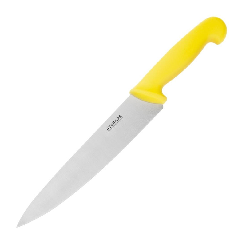 Couteau De Cuisinier Jaune Lame 21,5 Cm - Hygiplas - Fourniresto Couteau De Cuisinier Jaune Lame 21,5 Cm - Hygiplas - Fourniresto