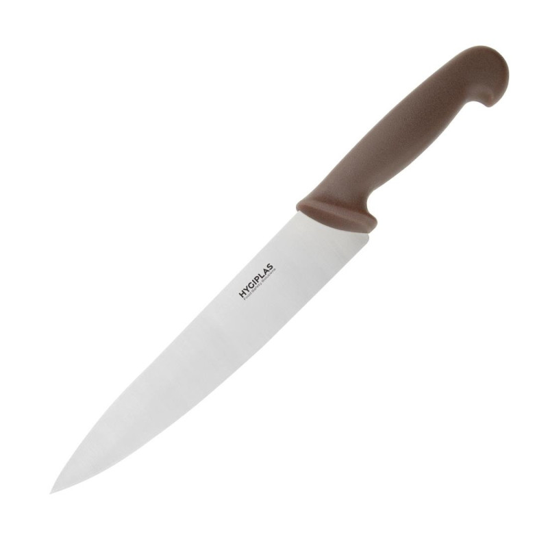 Couteau De Cuisinier Marron Lame 21,5 Cm - Hygiplas - Fourniresto Couteau De Cuisinier Marron Lame 21,5 Cm - Hygiplas - Fourniresto