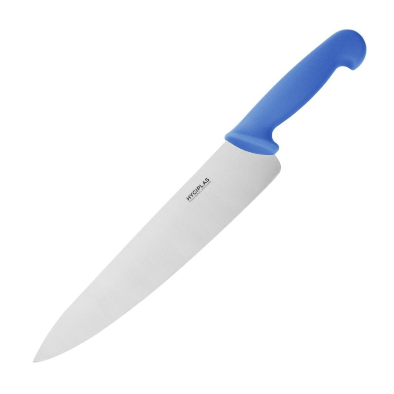 Couteau De Cuisinier Bleu Lame 25,5 Cm - Hygiplas - Fourniresto Couteau De Cuisinier Bleu Lame 25,5 Cm - Hygiplas - Fourniresto