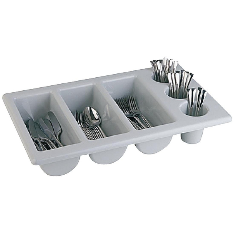 Pribor za jedilni pribor siv z 6 predelki GN 1/1 325 x 530 mm - APS - Fourniresto Pribor za jedilni pribor siv z 6 predelki GN 1/1 325 x 530 mm - APS - Fourniresto