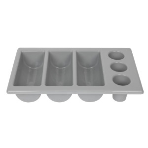 Pribor za jedilni pribor siv z 6 predelki GN 1/1 325 x 530 mm - APS - Fourniresto