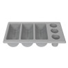 Pribor za jedilni pribor siv z 6 predelki GN 1/1 325 x 530 mm - APS - Fourniresto
