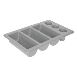 Pribor za jedilni pribor siv z 6 predelki GN 1/1 325 x 530 mm - APS - Fourniresto