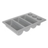 Pribor za jedilni pribor siv z 6 predelki GN 1/1 325 x 530 mm - APS - Fourniresto