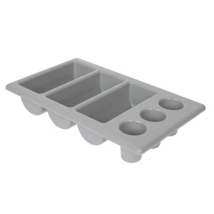 Pribor za jedilni pribor siv z 6 predelki GN 1/1 325 x 530 mm - APS - Fourniresto