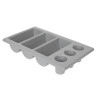 Pribor za jedilni pribor siv z 6 predelki GN 1/1 325 x 530 mm - APS - Fourniresto