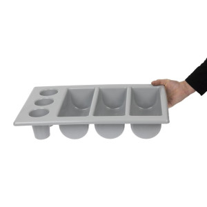 Pribor za jedilni pribor siv z 6 predelki GN 1/1 325 x 530 mm - APS - Fourniresto
