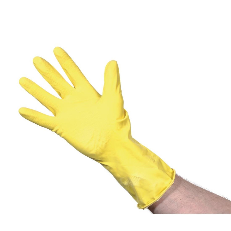 Yellow Multi-Purpose Gloves Size S - Jantex - Fourniresto Yellow Multi-Purpose Gloves Size S - Jantex - Fourniresto