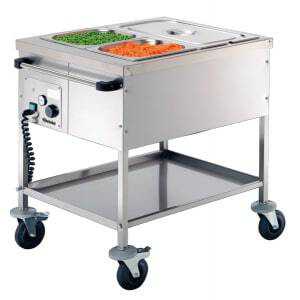 Voziček za Bain-Marie brez vode - 2 GN 1/1