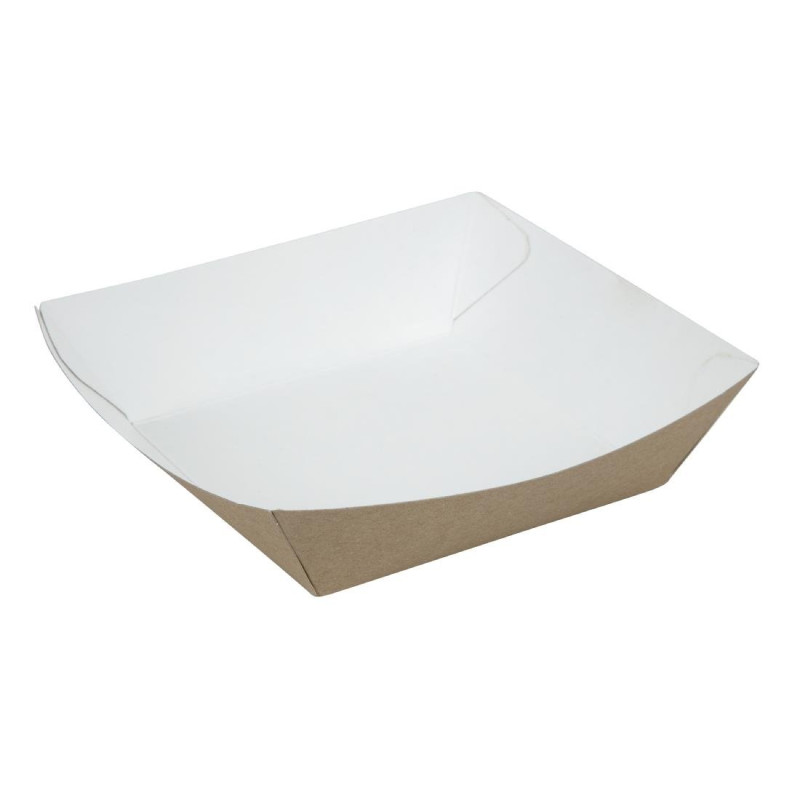 Large Compostable Kraft Food Tray 139 x 148 mm - Pack of 500 - Colpac - Fourniresto Large Compostable Kraft Food Tray 139 x 148 mm - Pack of 500 - Colpac - Fourniresto