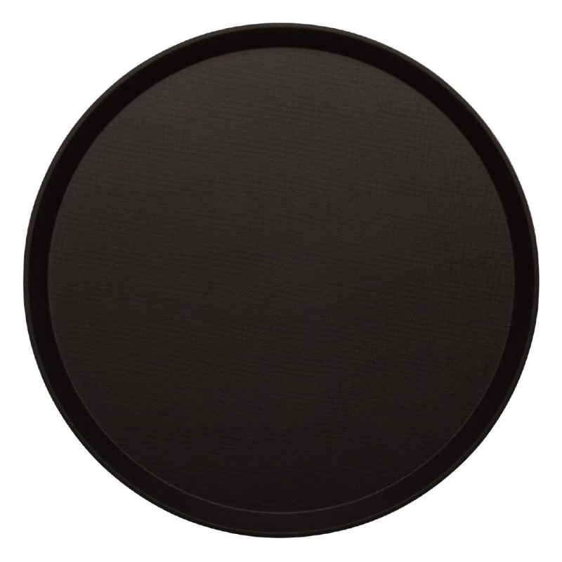 Round Non-Slip Black Fiberglass Tray Treadlite Ø 405 mm - Cambro - Fourniresto Round Non-Slip Black Fiberglass Tray Treadlite Ø 405 mm - Cambro - Fourniresto