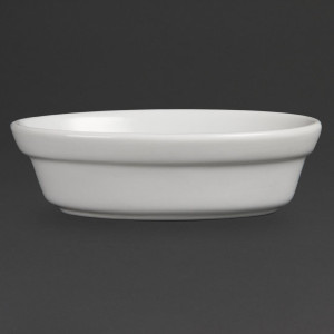 Ovalne bele posode za gratin 145 x 104 mm - komplet 6 - Olympia - Fourniresto