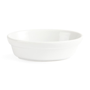 Ovalne bele posode za gratin 145 x 104 mm - komplet 6 - Olympia - Fourniresto