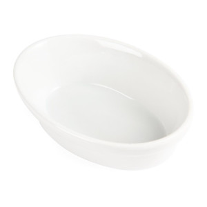 Ovalne bele posode za gratin 145 x 104 mm - komplet 6 - Olympia - Fourniresto