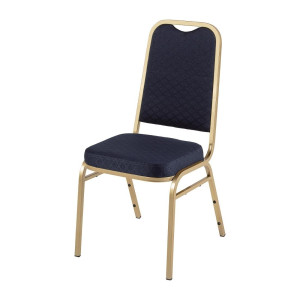 Modri banketni stoli s kvadratnim naslonom - komplet 4 - Bolero - Fourniresto