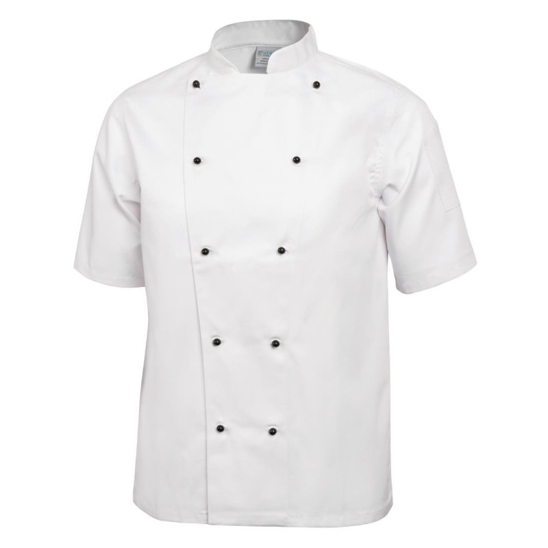 Veste De Cuisine Mixte Chicago Manches Courtes Blanche Taille L - Whites Chefs Clothing - Fourniresto Veste De Cuisine Mixte Chicago Manches Courtes Blanche Taille L - Whites Chefs Clothing - Fourniresto