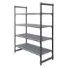Enota s 4 policami s prosojno mrežo - Š 1375 x G 610 mm - Cambro
