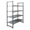 Enota s 4 policami s prosojno mrežo - Š 1375 x G 610 mm - Cambro