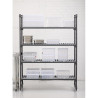 Enota s 4 policami s prosojno mrežo - Š 1375 x G 610 mm - Cambro