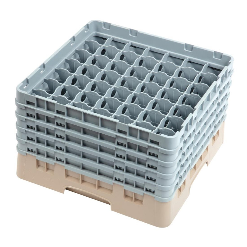 Glass Rack 49 Compartments Camrack Beige-L 500 x W 500mm - Cambro - Fourniresto Glass Rack 49 Compartments Camrack Beige-L 500 x W 500mm - Cambro - Fourniresto
