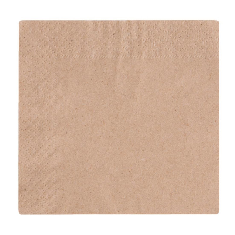 Serviettes Cocktail 2 Plis Compostables - L 24mm - Lot de 250 - Vegware Serviettes Cocktail 2 Plis Compostables - L 24mm - Lot de 250 - Vegware