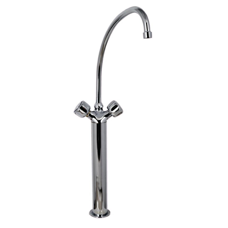 Robinet Mélangeur Monotrou Modèle Lourd 3/4" Avec 2 Robinets Sur Colonne- L 200mm - FourniResto Robinet Mélangeur Monotrou Modèle Lourd 3/4" Avec 2 Robinets Sur Colonne- L 200mm - FourniResto