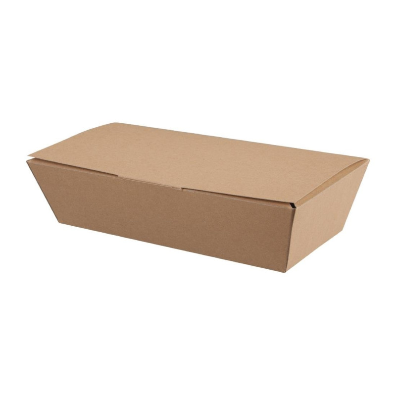 Compostable Kraft Food Boxes - L 250mm - Pack of 150 - Colpac Compostable Kraft Food Boxes - L 250mm - Pack of 150 - Colpac