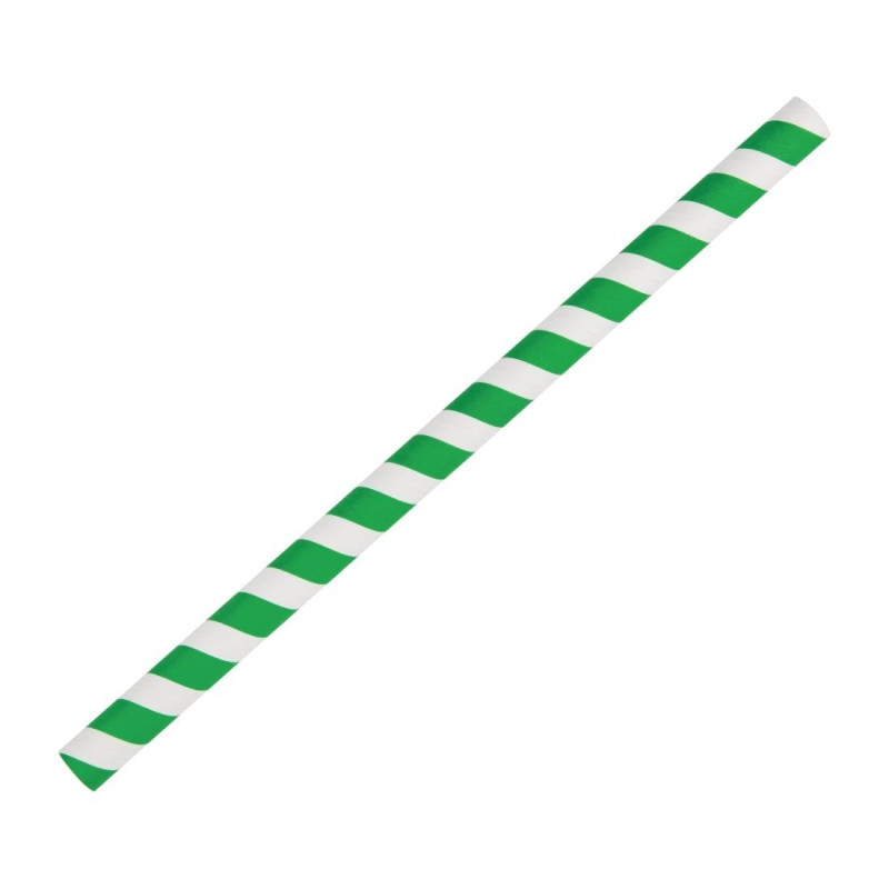 Pailles À Smoothie en Papier - Vertes - L 210mm - Lot de 250 - Fiesta Green Pailles À Smoothie en Papier - Vertes - L 210mm - Lot de 250 - Fiesta Green