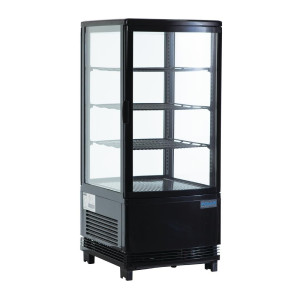 Pozitivna hladilna vitrina črne barve serije C - 68 L - Polar
