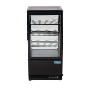 Pozitivna hladilna vitrina črne barve serije C - 68 L - Polar