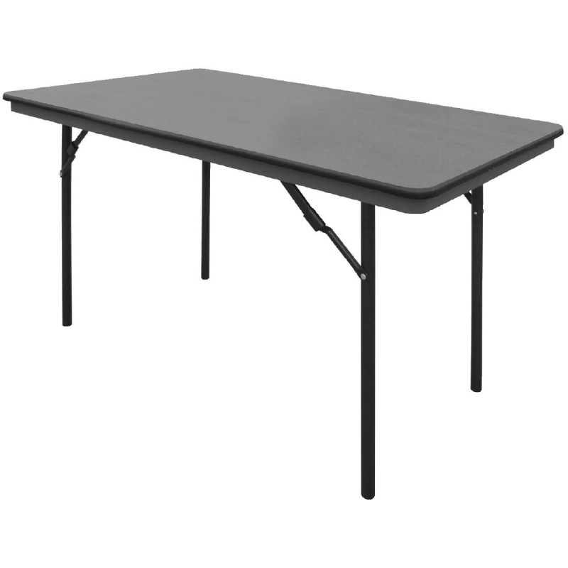 Folding Rectangular Gray Table In Abs - 1220Mm - Bolero - Fourniresto Folding Rectangular Gray Table In Abs - 1220Mm - Bolero - Fourniresto